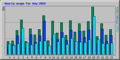 Hourly usage for May 2025