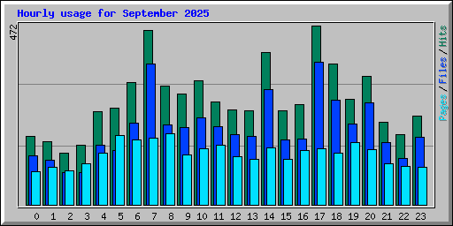 Hourly usage for September 2025